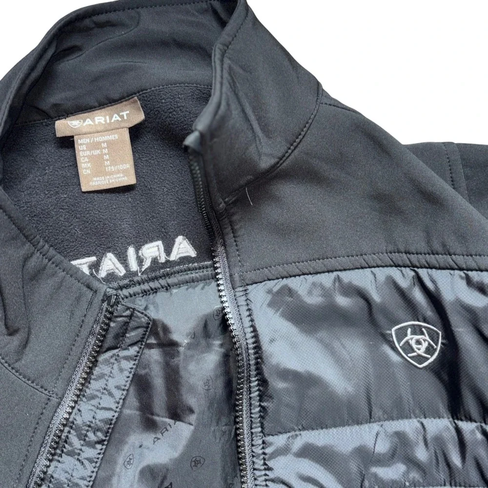 Ariat Men's Elevation Insulated Jacket Black Full Zip Puffer Coat Size Medium‎